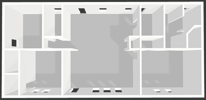 3D floorplan sketched with Smplrspace